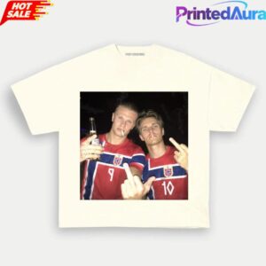Norway Team Vintage Football Fan Graphic Shirt 3