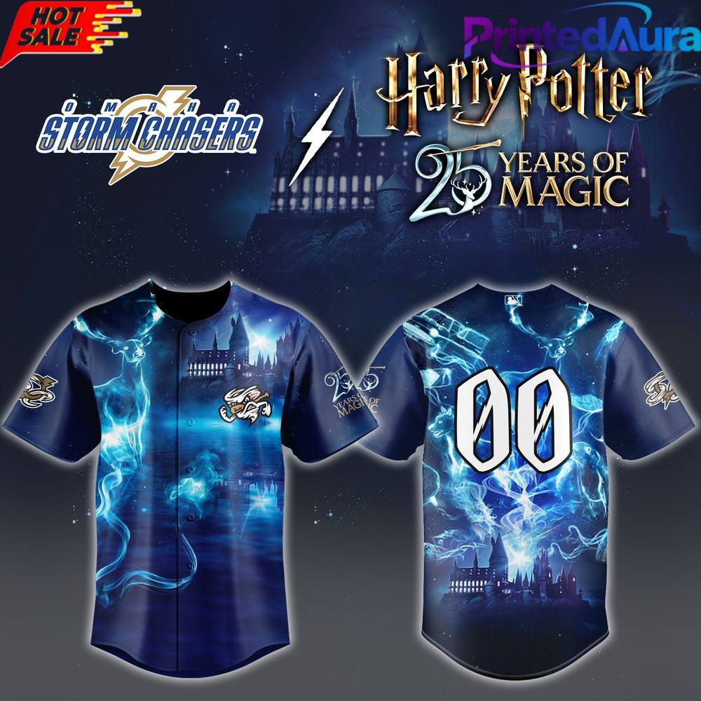 Omaha Storm Chasers x Harry Potter Night 25 Years of Magic Custom Baseball Jersey Omaha Storm Chasers x Harry Potter Night 25 Years of Magic Custom Baseball Jersey
