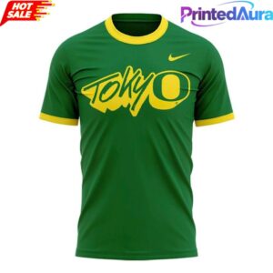 Oregon Ducks “Tokyo Oregon Football Showcase” Green Tee 1 Oregon Ducks “Tokyo Oregon Football Showcase” Green Tee 1