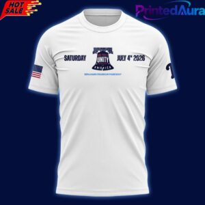 Philadelphia Phillies Celebrate Americas 250th Birthday in Philly White Shirt 1