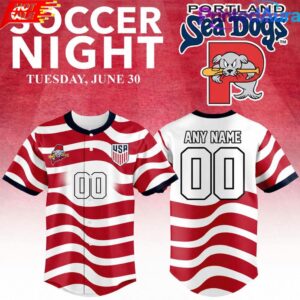 Portland Sea Dogs x Team USA World Cup Soccer Night Baseball Jersey
