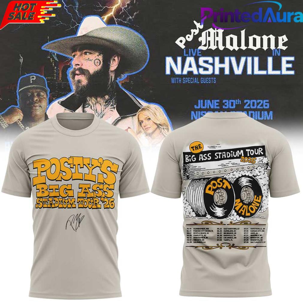 Post Malone Big Ass Stadium Tour 2026 With BigXthaPlug And Carter Faith Special T-Shirt Post Malone Big Ass Stadium Tour 2026 With BigXthaPlug And Carter Faith Special T-Shirt