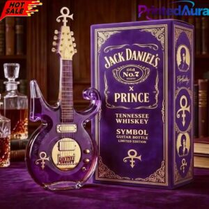 Prince Purple Music Legend Guitar-Shaped Commemorative Whiskey Bottle