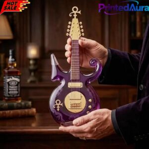 Prince Purple Music Legend Guitar-Shaped Commemorative Whiskey Bottle 1