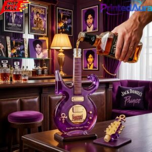 Prince Purple Music Legend Guitar-Shaped Commemorative Whiskey Bottle 2