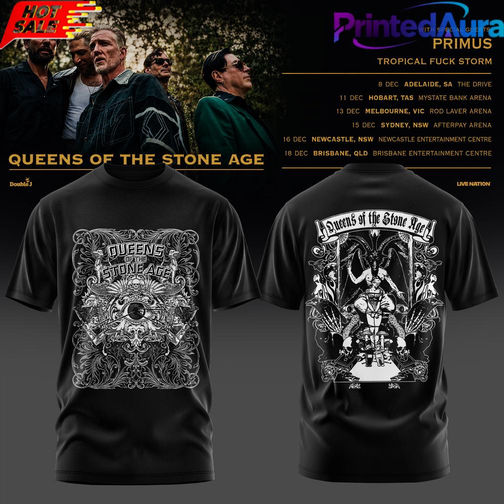QUEENS OF THE STONE AGE AUSTRALIA TOUR 2026 T-SHIRT - Premium