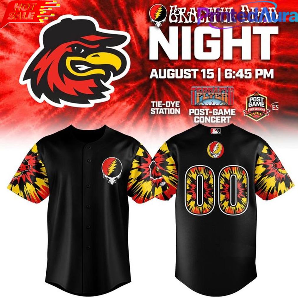 Rochester Red Wings 2026 Grateful Dead Night Special Baseball Jersey Rochester Red Wings 2026 Grateful Dead Night Special Baseball Jersey