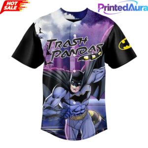 Rocket City Trash Pandas x Batman Superhero Night 2026 Special Baseball Jersey 1 Rocket City Trash Pandas x Batman Superhero Night 2026 Special Baseball Jersey 1