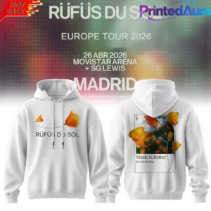 Rufus Du Sol 2026 Tour White Edition Hoodie
