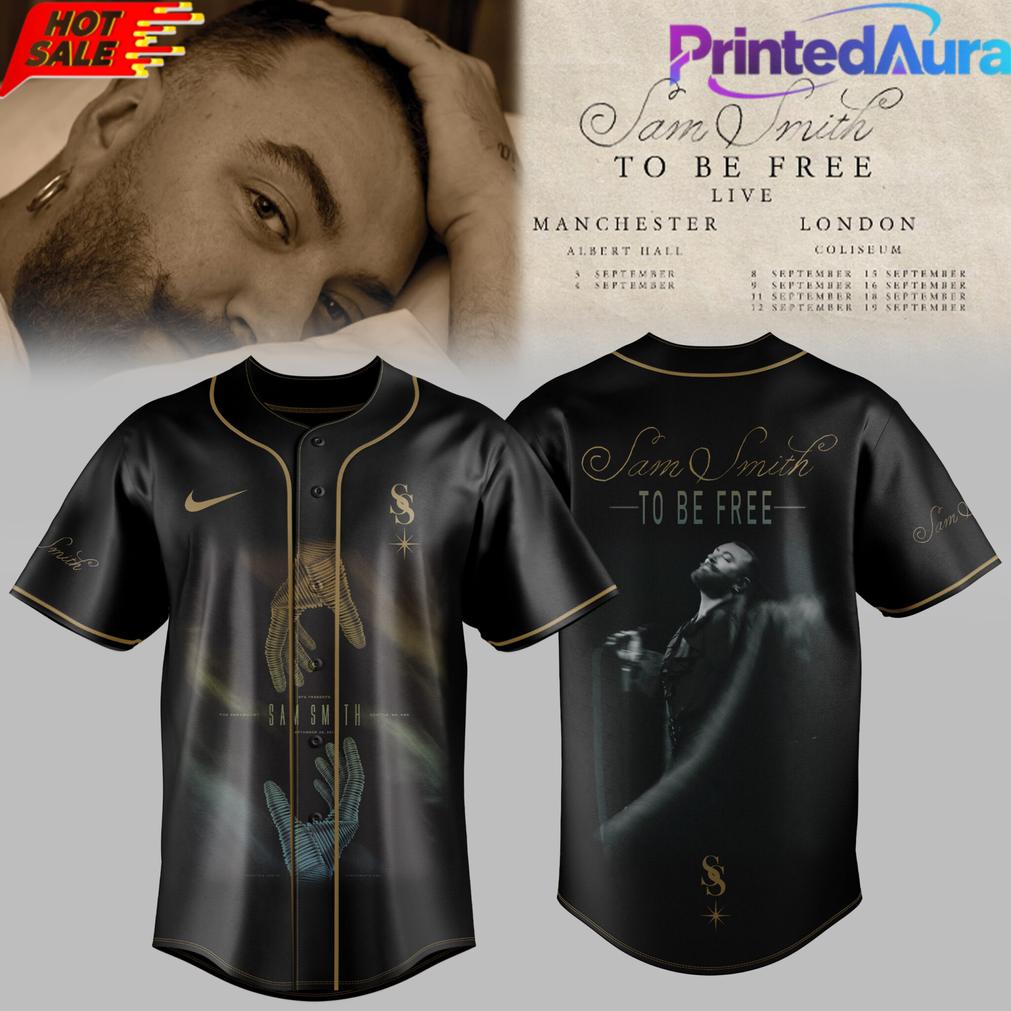 SAM SMITH TO BE FREE COLLECTION BASEBALL JERSEY SAM SMITH TO BE FREE COLLECTION BASEBALL JERSEY