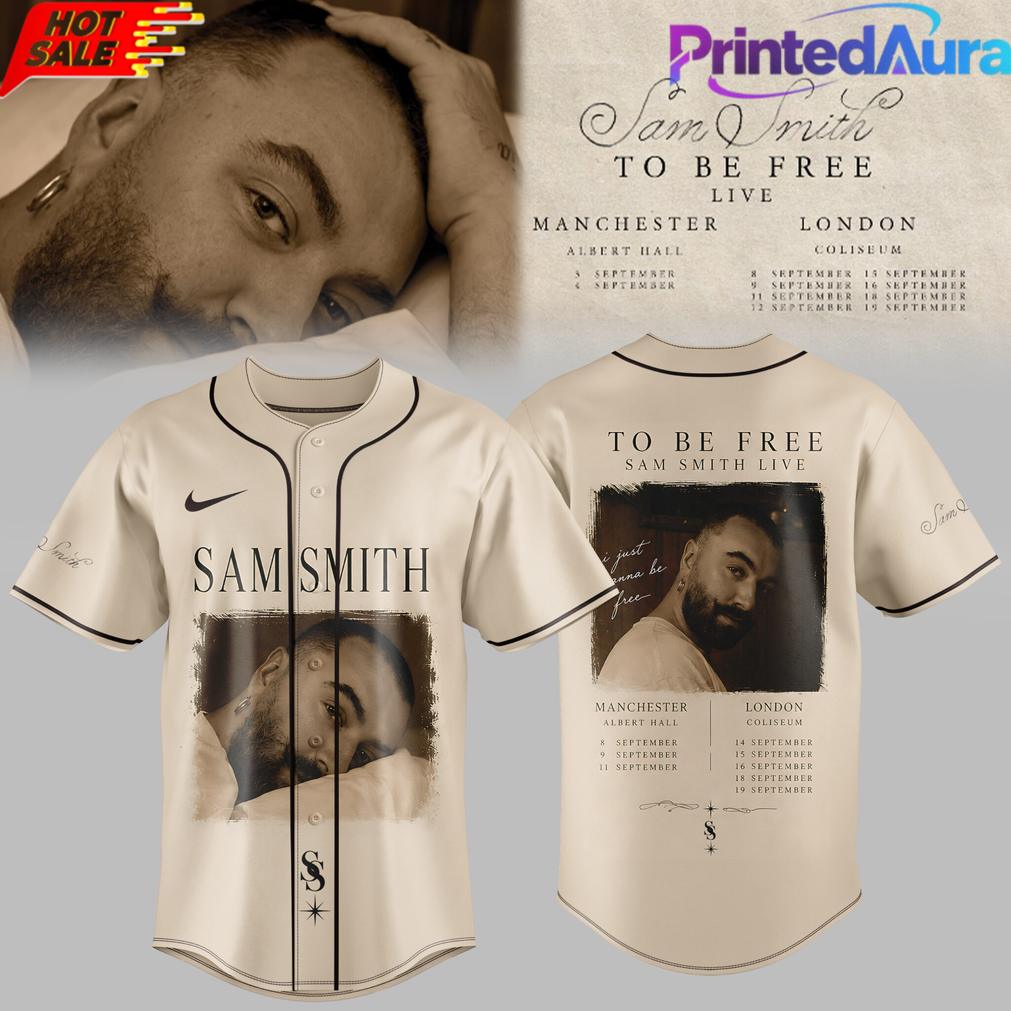 SAM SMITH TO BE FREE COLLECTION BASEBALL JERSEY SAM SMITH TO BE FREE COLLECTION BASEBALL JERSEY