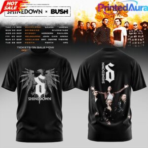 SHINEDOWN BUSH AUSTRALIA TOUR COLLECTION T-SHIRT 1