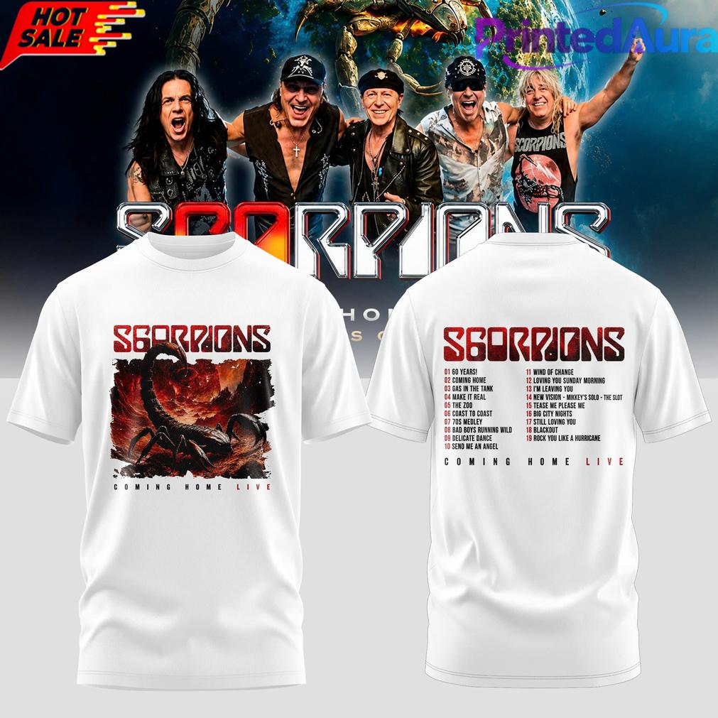 Scorpions Coming Home 2026 World Tour White Edition Tee Scorpions Coming Home 2026 World Tour White Edition Tee