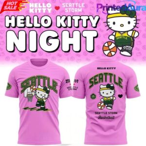 Seattle Storm x Hello Kitty Night 2026 Limited Edition Pink Shirt