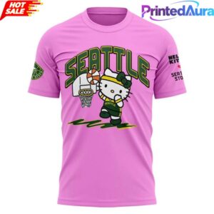 Seattle Storm x Hello Kitty Night 2026 Limited Edition Pink Shirt 1