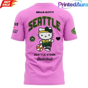 Seattle Storm x Hello Kitty Night 2026 Limited Edition Pink Shirt 2