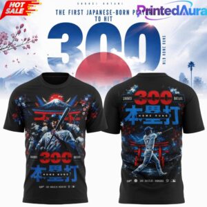 Shohei Ohtani LA Dodgers First Japanese Player to Hit 300 Home Runs Edition Tee