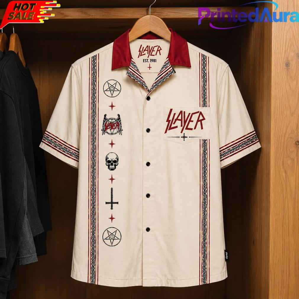 Slayer Mexican Inpsired Luxury Design Hawaiian Shirt Slayer Mexican Inpsired Luxury Design Hawaiian Shirt