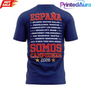 Spain World Cup 2026 Champions Navy Blue Shirt Somos Campeones Shirt 2