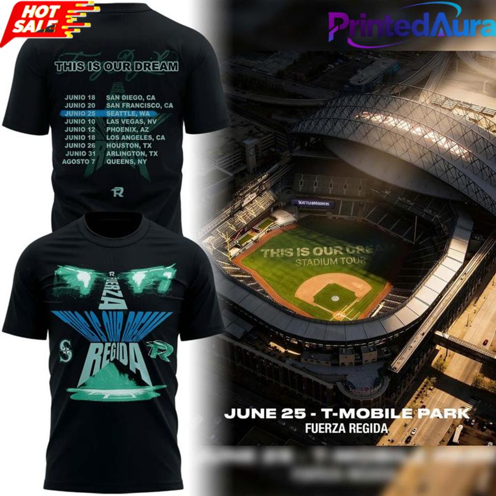 Special 2026 Fuerza Regida x Seattle Mariners T-Shirt Special 2026 Fuerza Regida x Seattle Mariners T-Shirt
