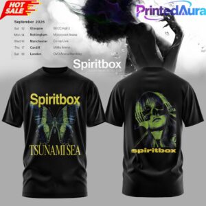 Spiritbox Tsunami Sea 2026 Abyss Echo Vintage Graphic T-Shirt 1 Spiritbox Tsunami Sea 2026 Abyss Echo Vintage Graphic T-Shirt 1