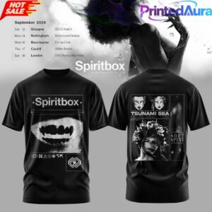 Spiritbox Tsunami Sea 2026 Abyss Echo Vintage Graphic T-Shirt 2 Spiritbox Tsunami Sea 2026 Abyss Echo Vintage Graphic T-Shirt 2