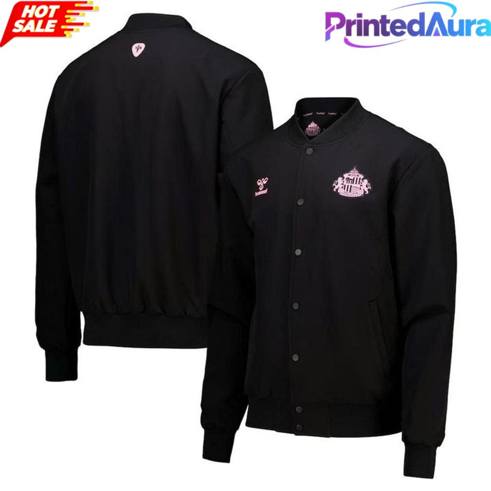 Sunderland x Elvis Hummel Away Matchday Black Bomber Jacket Sunderland x Elvis Hummel Away Matchday Black Bomber Jacket