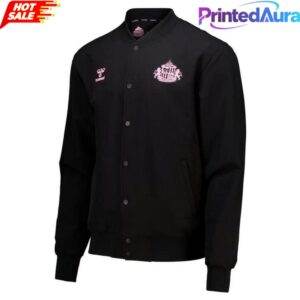 Sunderland x Elvis Hummel Away Matchday Black Bomber Jacket 1 Sunderland x Elvis Hummel Away Matchday Black Bomber Jacket 1
