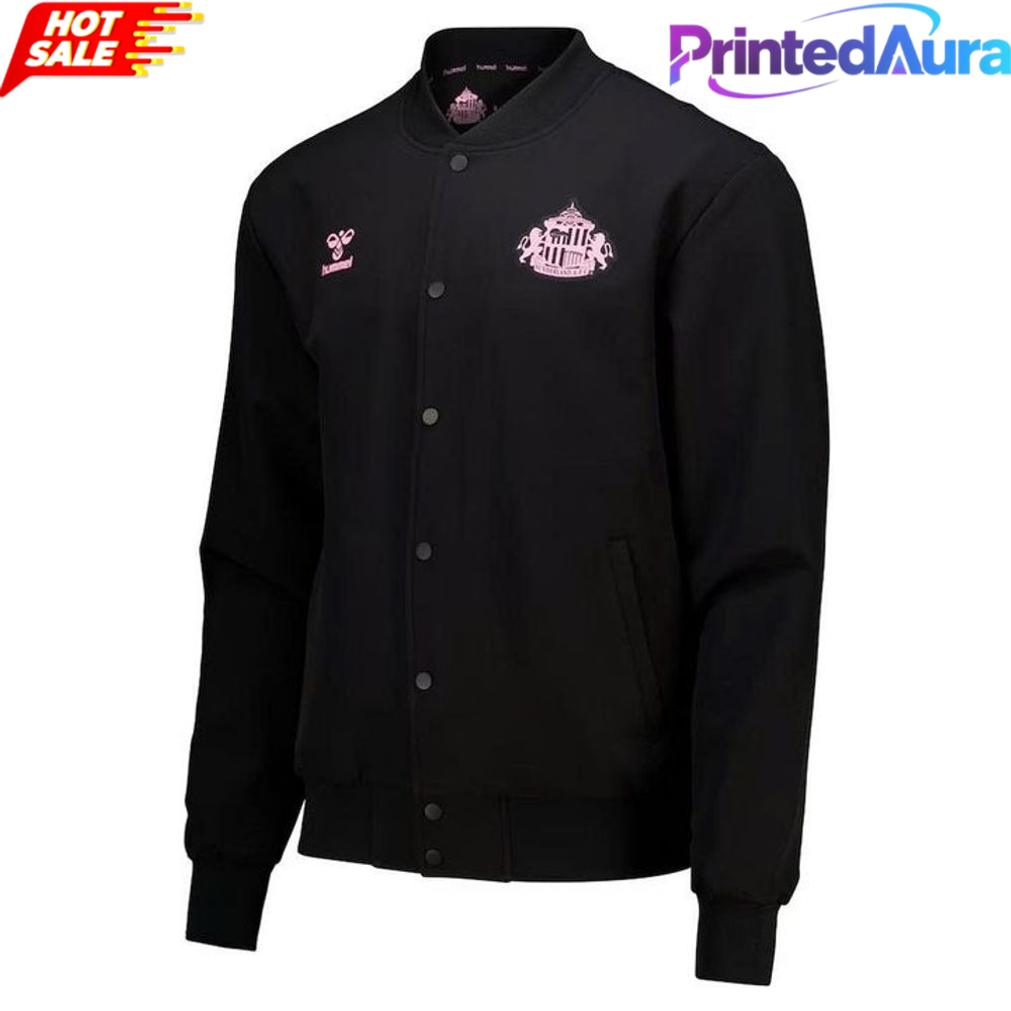 Sunderland x Elvis Hummel Away Matchday Black Bomber Jacket Sunderland x Elvis Hummel Away Matchday Black Bomber Jacket