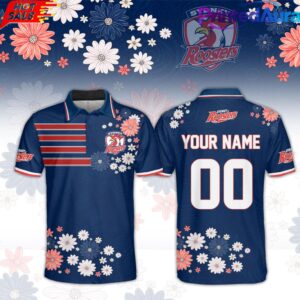 Sydney Roosters NRL 2026 Flower Pattern Custom Polo Shirt