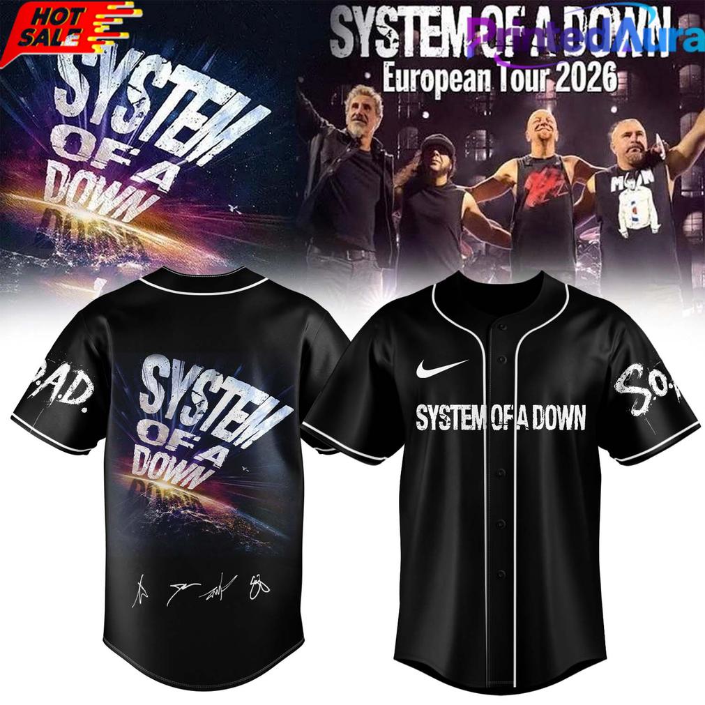 System of a Down “Europe-UK Stadium Tour 2026” Signature Baseball Jersey System of a Down “Europe-UK Stadium Tour 2026” Signature Baseball Jersey