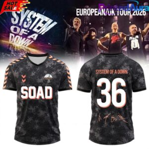 System of a Down “Europe-UK Stadium Tour 2026” Signature Football Jersey
