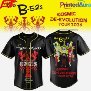 THE B52s x DEVO COSMIC DEEVOLUTION BASEBALL JERSEY 1