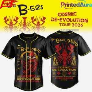 THE B52s x DEVO COSMIC DEEVOLUTION BASEBALL JERSEY 2