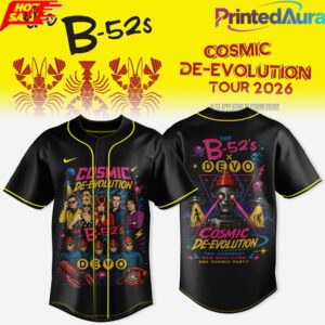 THE B52s x DEVO COSMIC DEEVOLUTION BASEBALL JERSEY 3