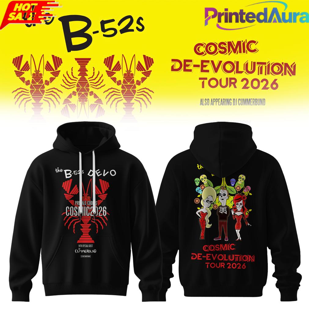 THE B52s x DEVO COSMIC DEEVOLUTION HOODIE THE B52s x DEVO COSMIC DEEVOLUTION HOODIE
