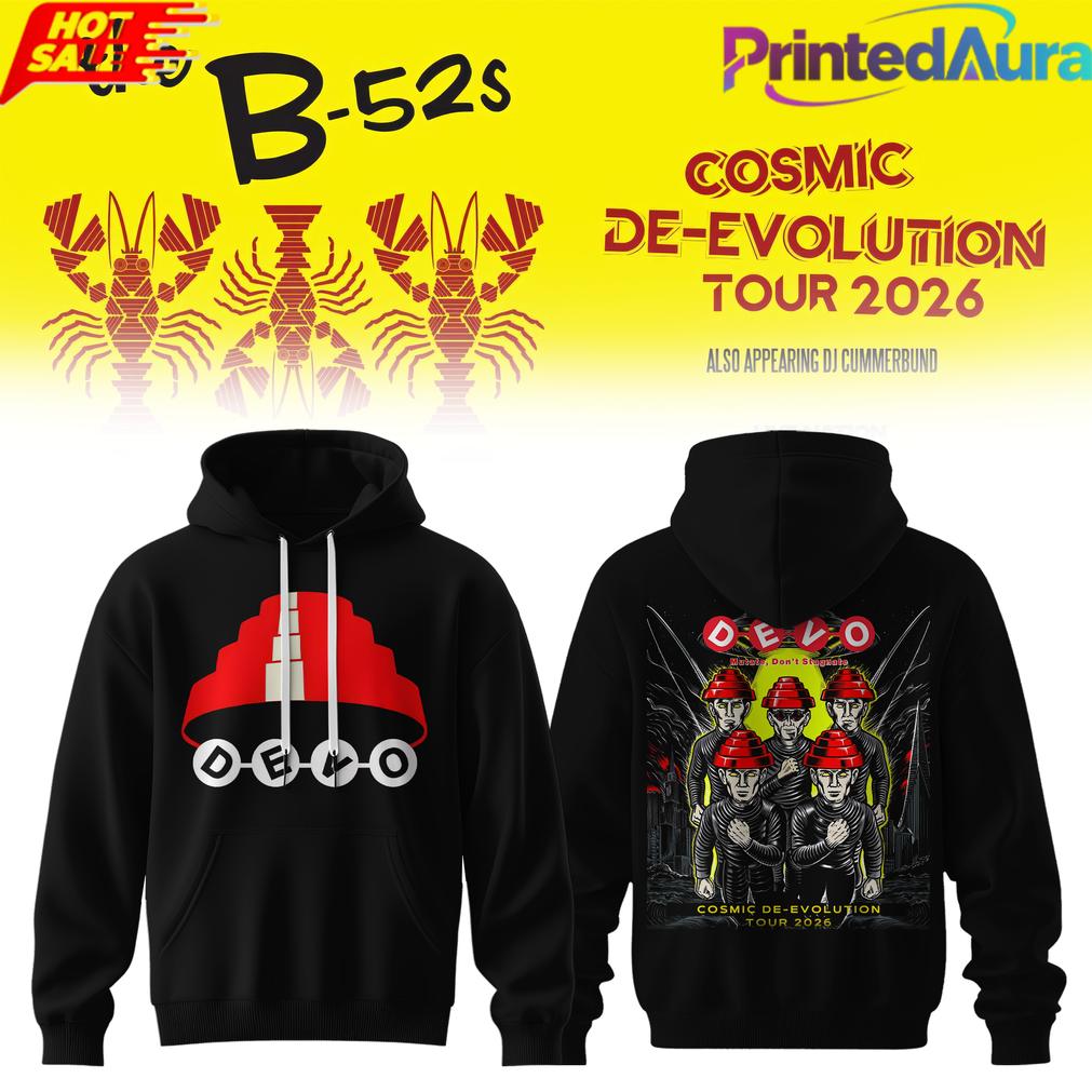 THE B52s x DEVO COSMIC DEEVOLUTION HOODIE THE B52s x DEVO COSMIC DEEVOLUTION HOODIE