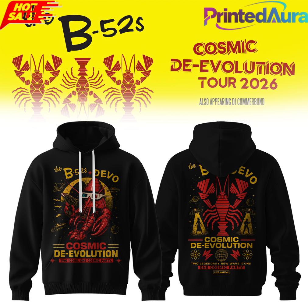THE B52s x DEVO COSMIC DEEVOLUTION HOODIE THE B52s x DEVO COSMIC DEEVOLUTION HOODIE