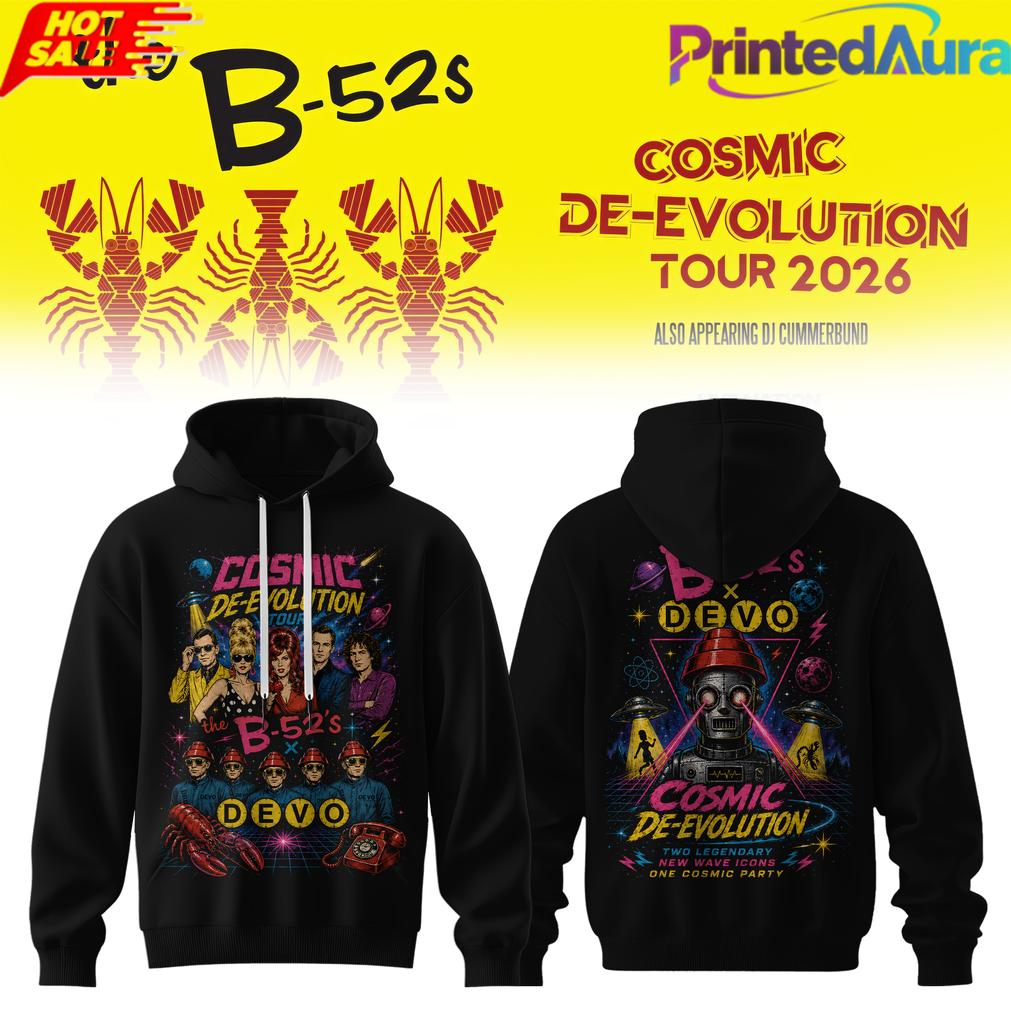 THE B52s x DEVO COSMIC DEEVOLUTION HOODIE THE B52s x DEVO COSMIC DEEVOLUTION HOODIE