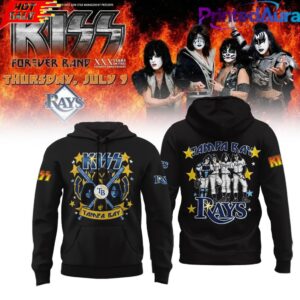 Tampa Bay Rays KISS Forever Band Tour 2026 Black Hoodie