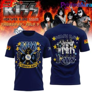 Tampa Bay Rays KISS Forever Band Tour 2026 Blue Edition Tee