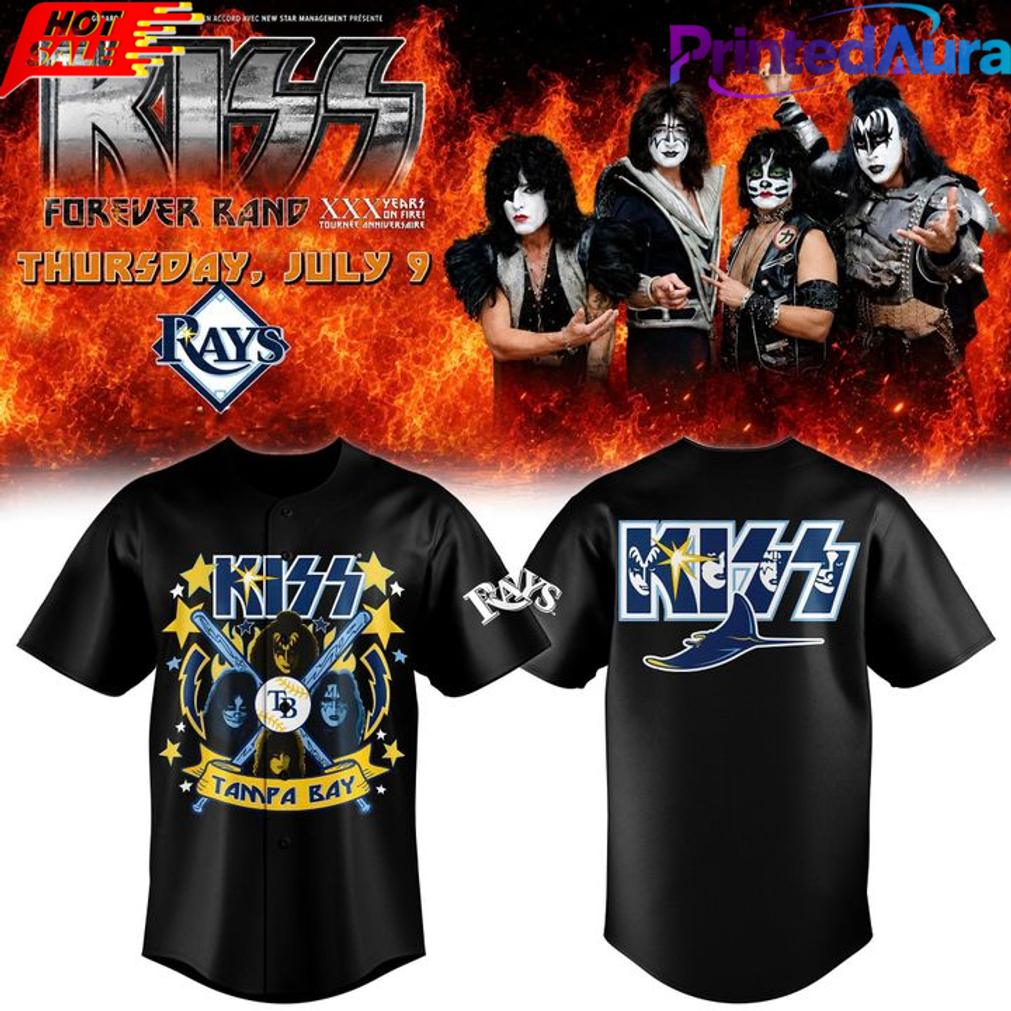 Tampa Bay Rays x KISS Tour Special Baseball Jersey Tampa Bay Rays x KISS Tour Special Baseball Jersey