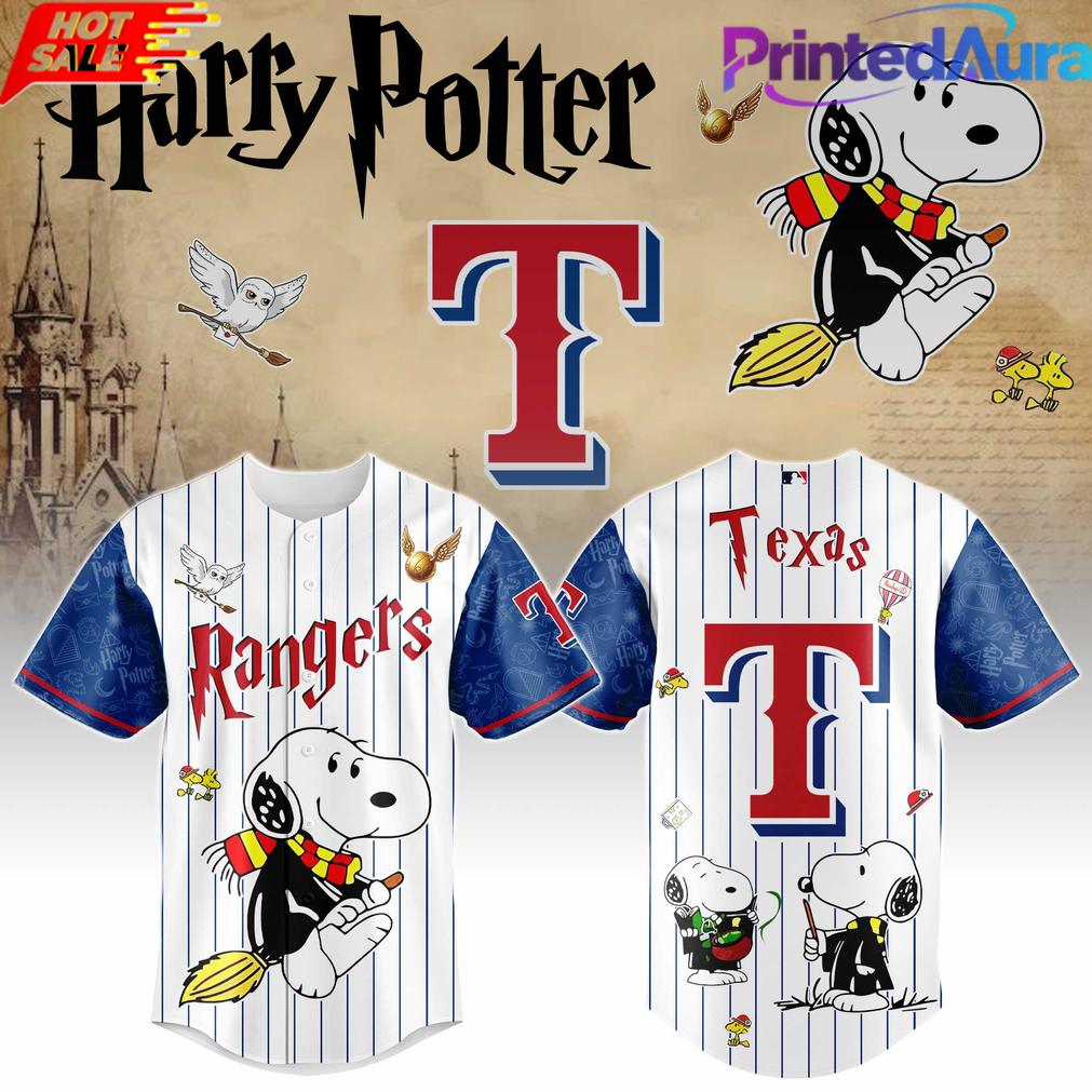 Texas Rangers Peanuts Harry Potter 2026 Baseball Jersey Texas Rangers Peanuts Harry Potter 2026 Baseball Jersey