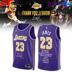 Thank you LeBron Los Angeles Lakers Basketball Jersey