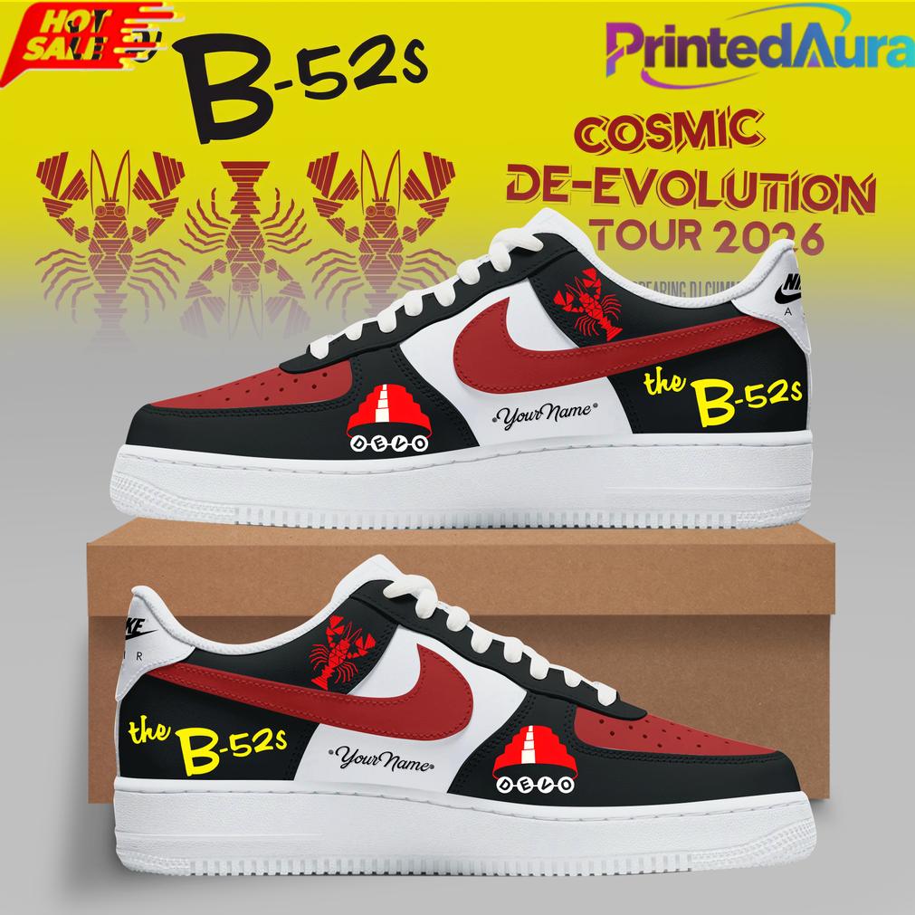 The B-52s x DEVO – Cosmic De-Evolution AF1 Shoes The B-52s x DEVO – Cosmic De-Evolution AF1 Shoes