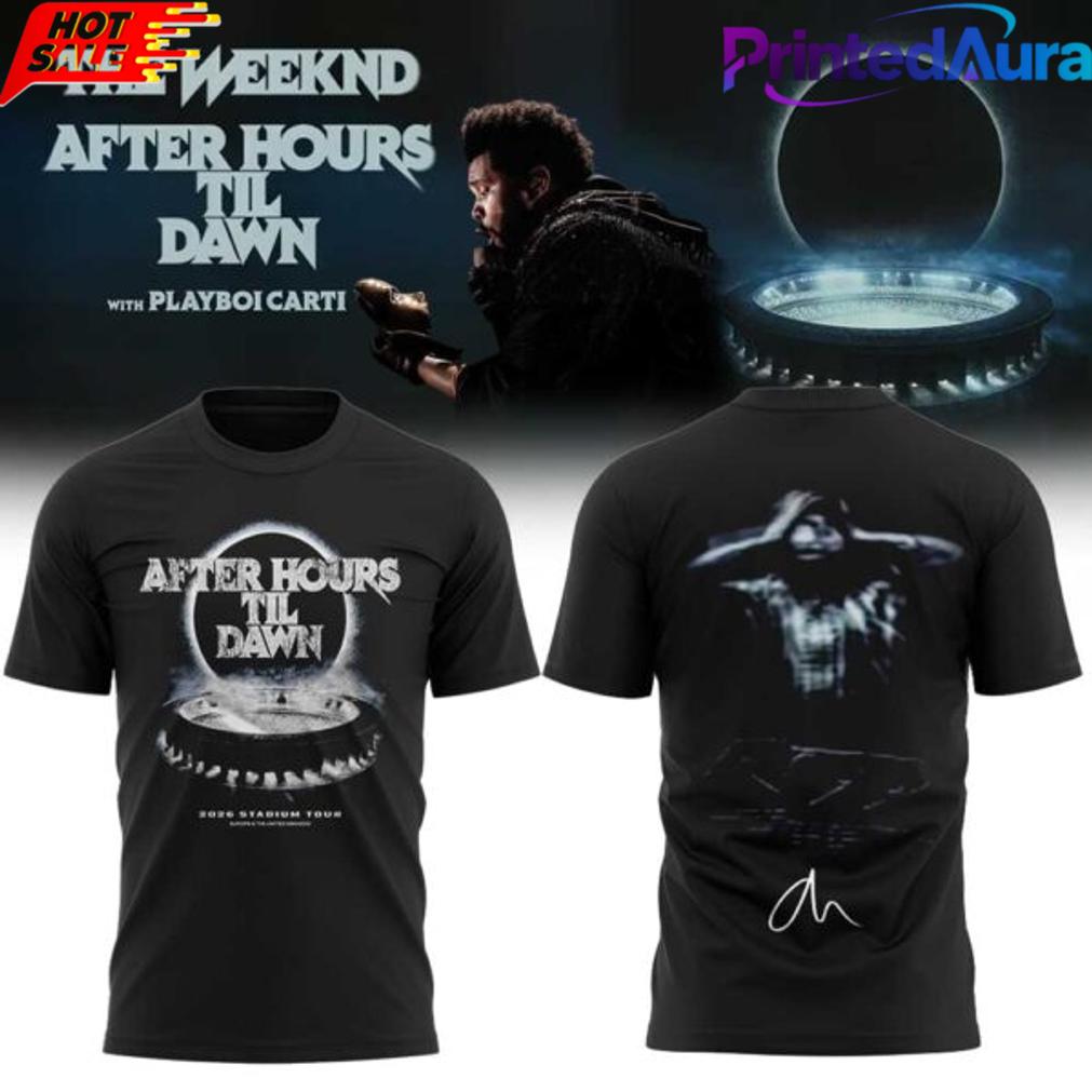 The Weeknd After Hours Til Dawn 2026 Stadium Tour Signature Limited T-Shirt The Weeknd After Hours Til Dawn 2026 Stadium Tour Signature Limited T-Shirt