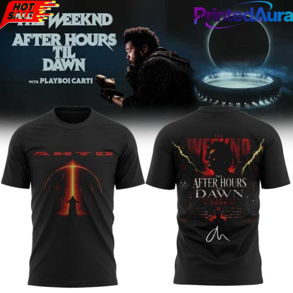 The Weeknd After Hours Til Dawn 2026 Stadium Tour Signature Limited T-Shirt The Weeknd After Hours Til Dawn 2026 Stadium Tour Signature Limited T-Shirt