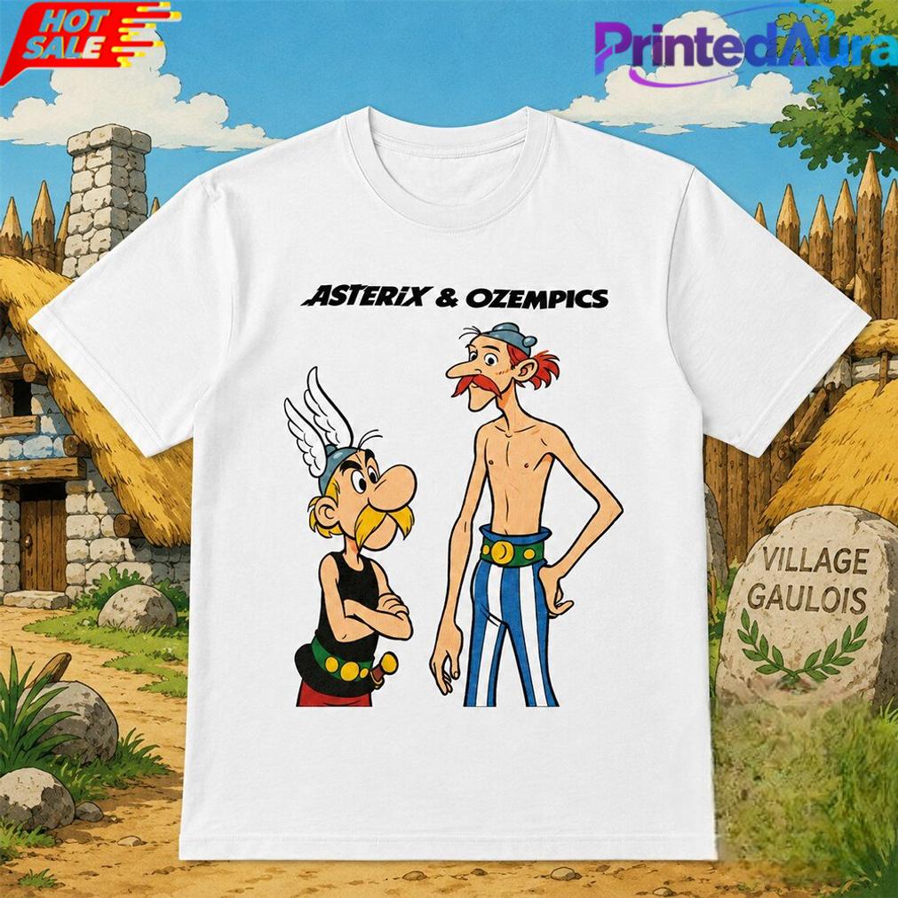 Thin Obelix Comic Asterix And Ozempics Funny Tee Thin Obelix Comic Asterix And Ozempics Funny Tee