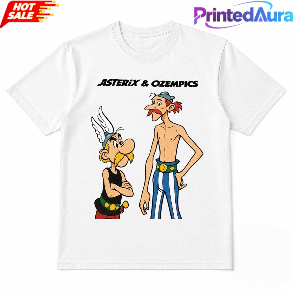 Thin Obelix Comic Asterix And Ozempics Funny Tee Thin Obelix Comic Asterix And Ozempics Funny Tee