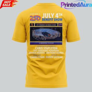 Trojans x America250 July 4th Benefit Show 2026 Yellow Shirt 2